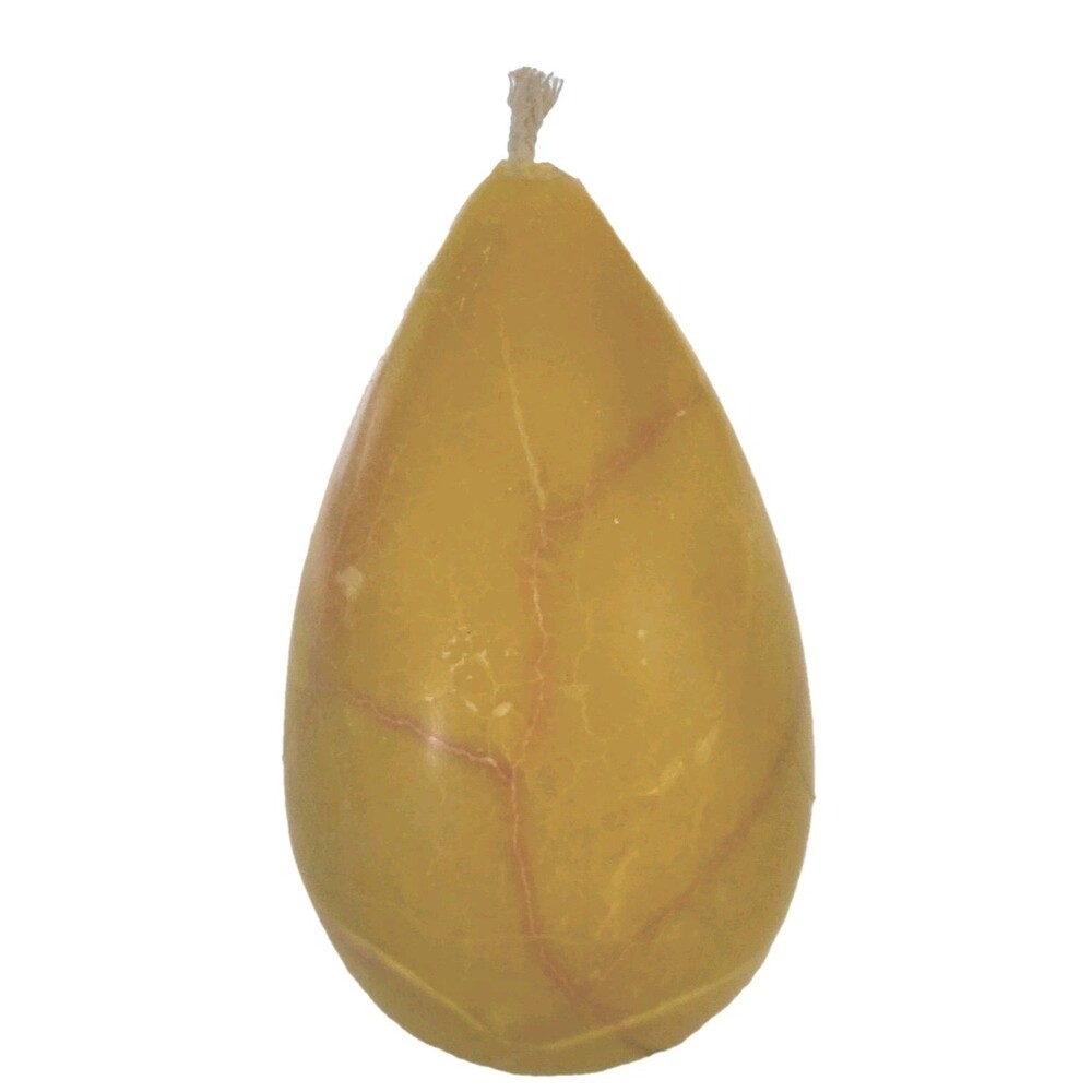 Lava Pear Shaped Vintage Yellow Palm Tree Oil Extract Candle Smokeless Dripless